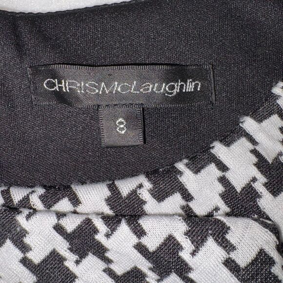 Chris McLaughlin Houndstooth Dress, Size 8 Preppy/barbiecore/abstract/academia - Picture 4 of 4